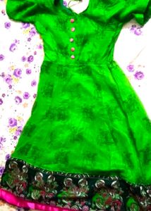 kalamkari anarkali stiched suit with pant no dupat