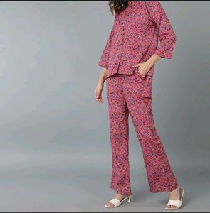 Pink High Low Coord Set