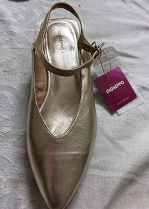 GIOSEPPO Metallic Slingback Flats