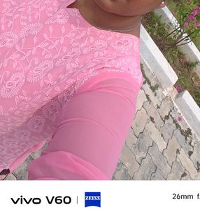Pink Chikankari Kurti