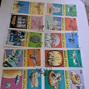 Vintage OMAN Space Exploration Stamps CTO