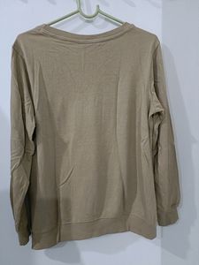 Women Beige Thin Sweatshirt