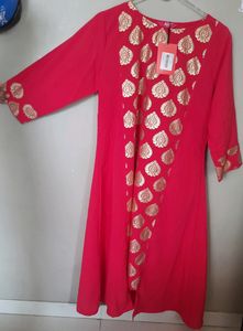 laayna trendy fashionable women pink kurti