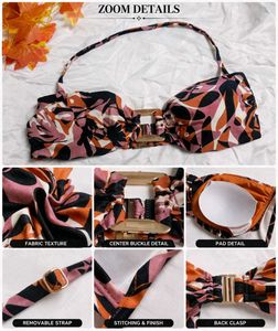 139.Floral Bikini Top