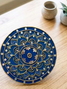 The Royal Blue Handcrafted Lippan Art W