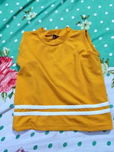 Mustard Yellow Sleeveless Top