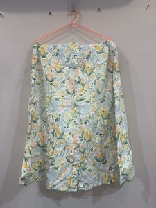 Floral Print Crop Top with Tie