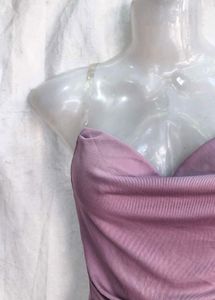 Strappy Cowl Neck Mini Dress