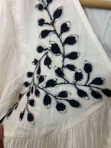 White Embroidered Top
