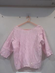 Chic Pink Striped Blouse