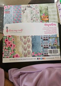 Dress My Craft Magnolias Scrapbook Paper