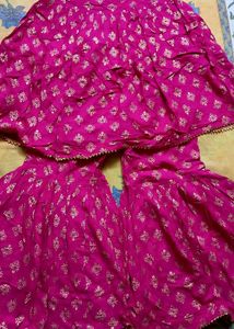Women Rayon Kurta And Sharara Set