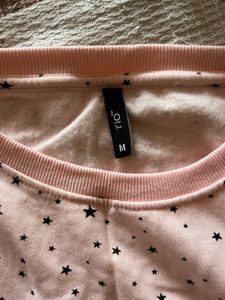 Pink Star Print Sweatshirt