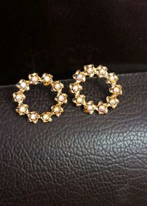 Sparkling Flower Hoop Earrings