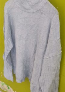 Light Blue Mock Neck Sweater