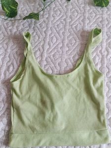 Ribbed Lace-Up Crop Top