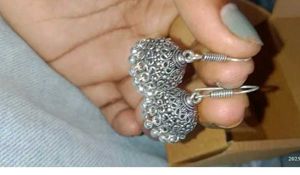 Oxidized Jhumka Earrings