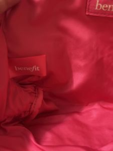 Benefit Pink Woven Cosmetic Pouch