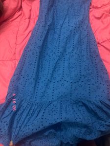 Blue Eyelet Sundress