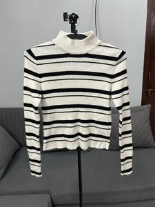 Striped Turtleneck Sweater