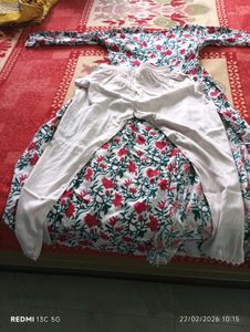 Floral Print Cotton Kurta