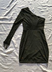 rhinestone Sparkly one Shoulder dress