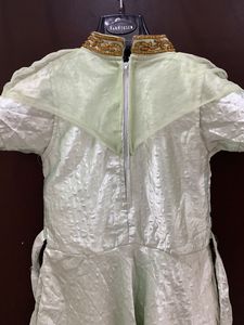 Green Stone Work  Gown For Kids