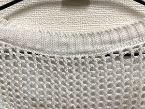 Chic White Crochet Knit Sweater