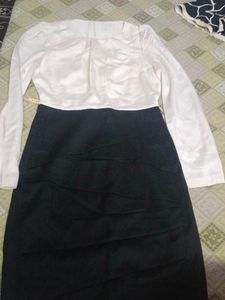 Chic White & Black Dress