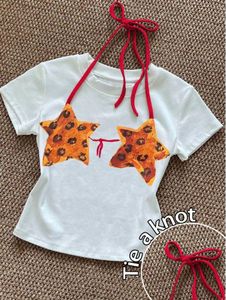 Unique Star Print Halter Neck Top