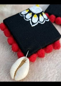 Boho Chic Handpainted Necklace &amp; Earring Set