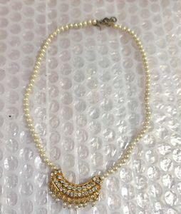 Pearl Neckpiece, with Cubic Zirconia Pendant ✨