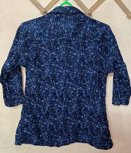 Blue Finch Floral Print Shirt