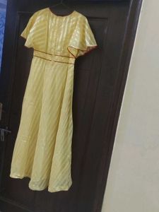 Elegant Yellow Ethnic Gown