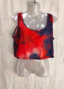 Tie-Dye Cropped Tank Top