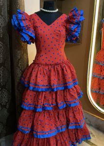 Red Polka Dot Tiered Dress