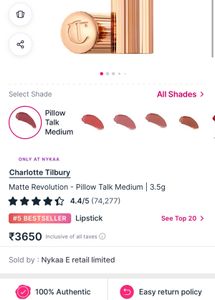 Charlotte Tilbury Pillow Talk medium Matte Lipstic