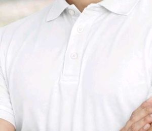Men Premium White Polo T-Shirt | Cotton Blend | Re