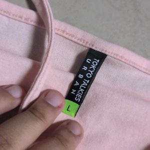 Coquette Pink Spaghetti Strap Crop Top