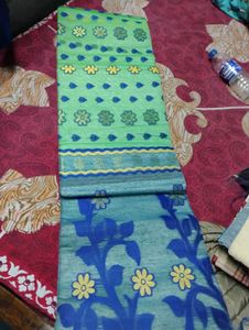 Light Green Floral Saree PURE COTTON❤️