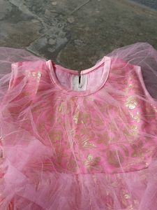 Girls Pink Net Frock
