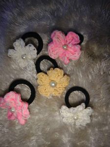 🔥 MEGA SALE OFFER 🔥 Flower Hair Ties - 5 Ct