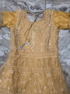 Elegant Yellow Anarkali Gown