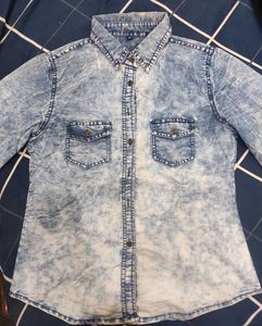 Vintage Acid Wash Denim Shirt