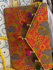 Boho Embroidered Clutch Bag