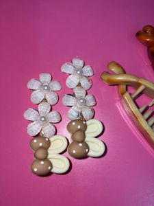 Cute Flower & Butterfly Dangle Earrings