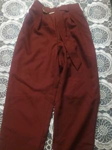 Maroon formal trousers