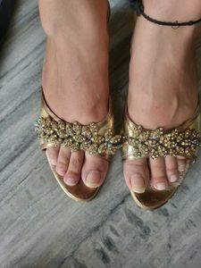 Gold Embellished Slides