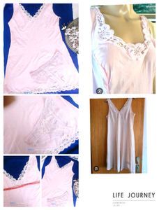 Pink Lace Trimmed Slip Dress