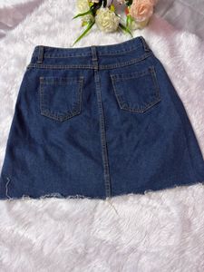 Trendy Distressed Denim Mini Skirt